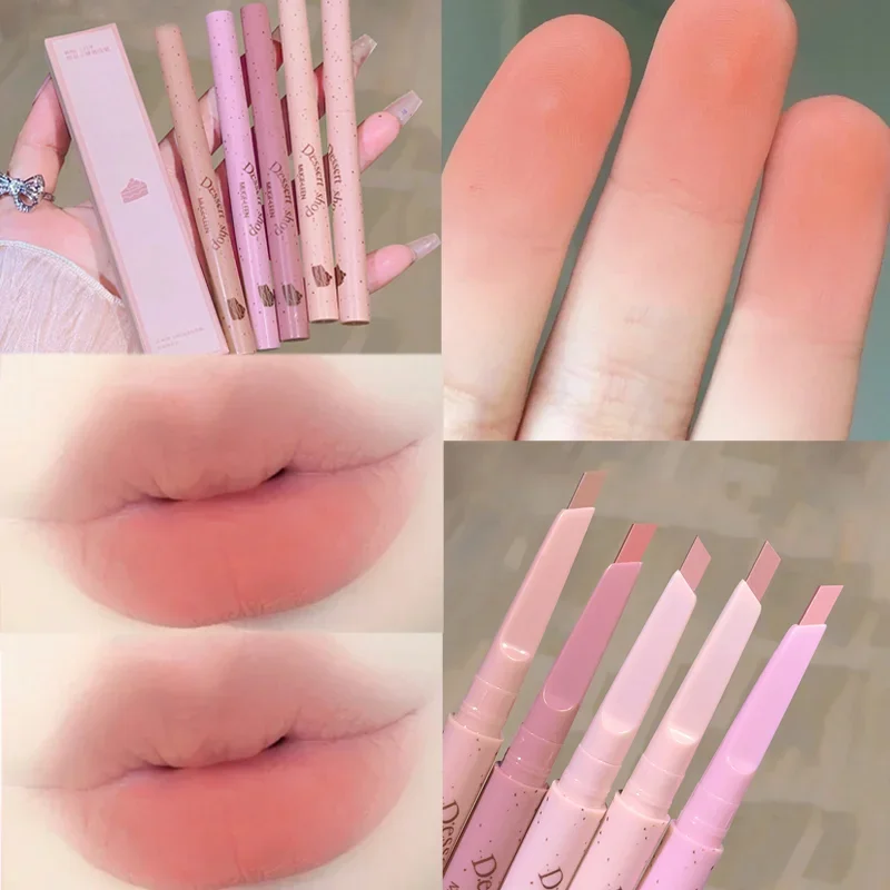 Contouring 3D Lips Matte Lipliner Pen Waterproof Lasting Smooth Lipstick Pencil Nude Milk Pink Lip Tint Lips Makeup Cosmetics