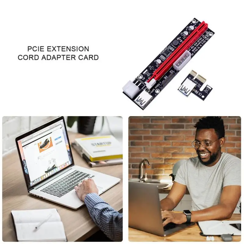 VER009S PCI-E Riser Card 009S PCIE 1X To 16X Extender 6Pin Power 60cm USB 3.0 Cable For Graphics Card PCI-E GPU Extender