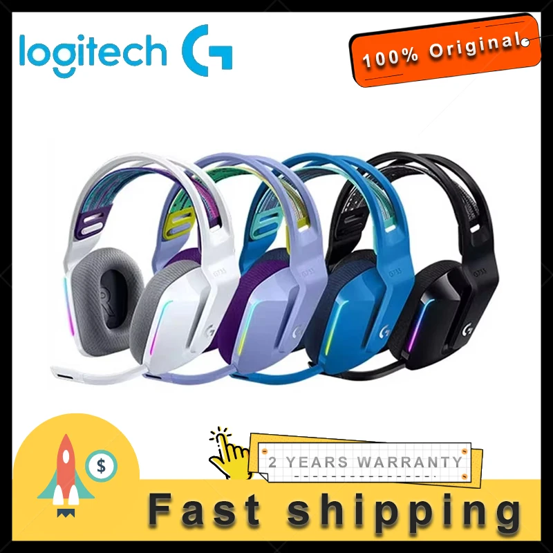 لوجيتك G733 لايت سبيد سماعات بلوتوث RGB DTS X2.0 7.1 صوت محيطي خفيف سماعات لألعاب الكمبيوتر الهوائية