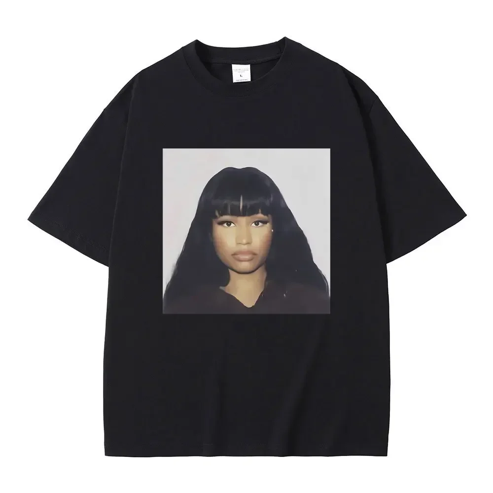 Women Hip Hop Fashion Casual T-shirts Rapper Nicki Minaj Graphic Print T-shirt Vintage Oversized Streetwear