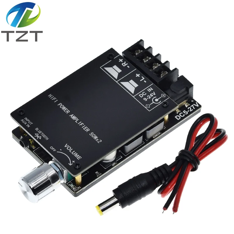 HIFI Wireless Bluetooth 5.0 TPA3116 Digital Power Audio Amplifier board TPA3116D2 50WX2 Stereo AMP Amplificador Home Theater