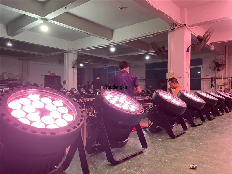 2 pieces IP65 18*10W RGBW 4 in 1 LED outdoor par can light waterproof LED par disco DJ light