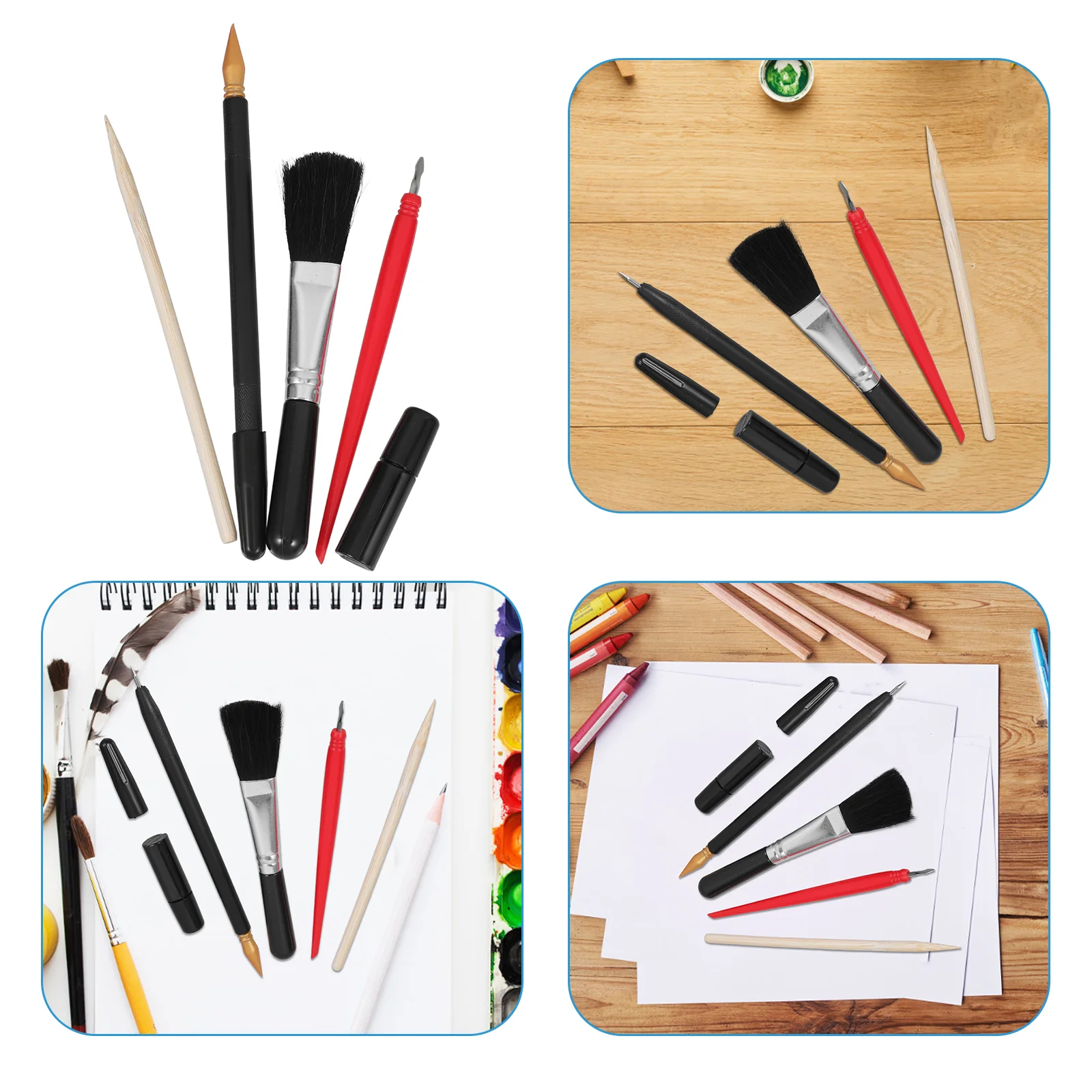 Scratch Painting Tools DIY Board Scratching Pens Picture Scratchers Scratchboard Kit