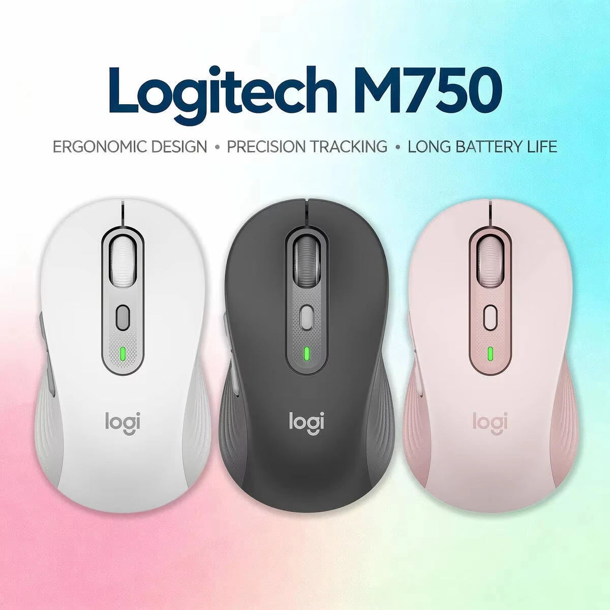 

Беспроводная мышь Logitech M750: эргономичный дизайн, комфортный захват, три режима подключения, точный сенсор, бесшумные клики, для работы из дома