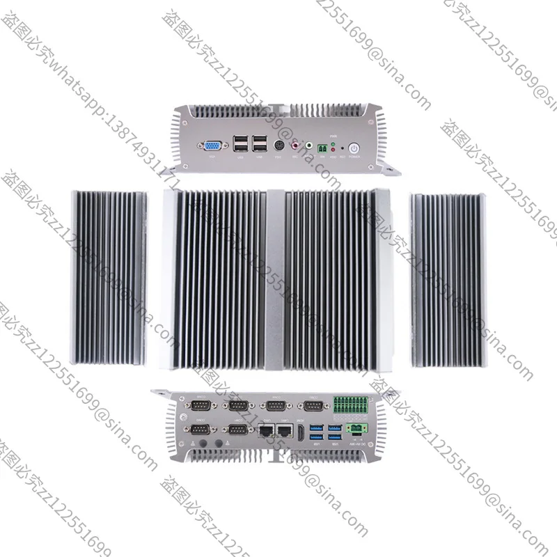 Suitable for All-aluminum Miniature Embedded Industrial Control Computer 16-bit GPIO Dual Network Six Serial Port Dust-proof