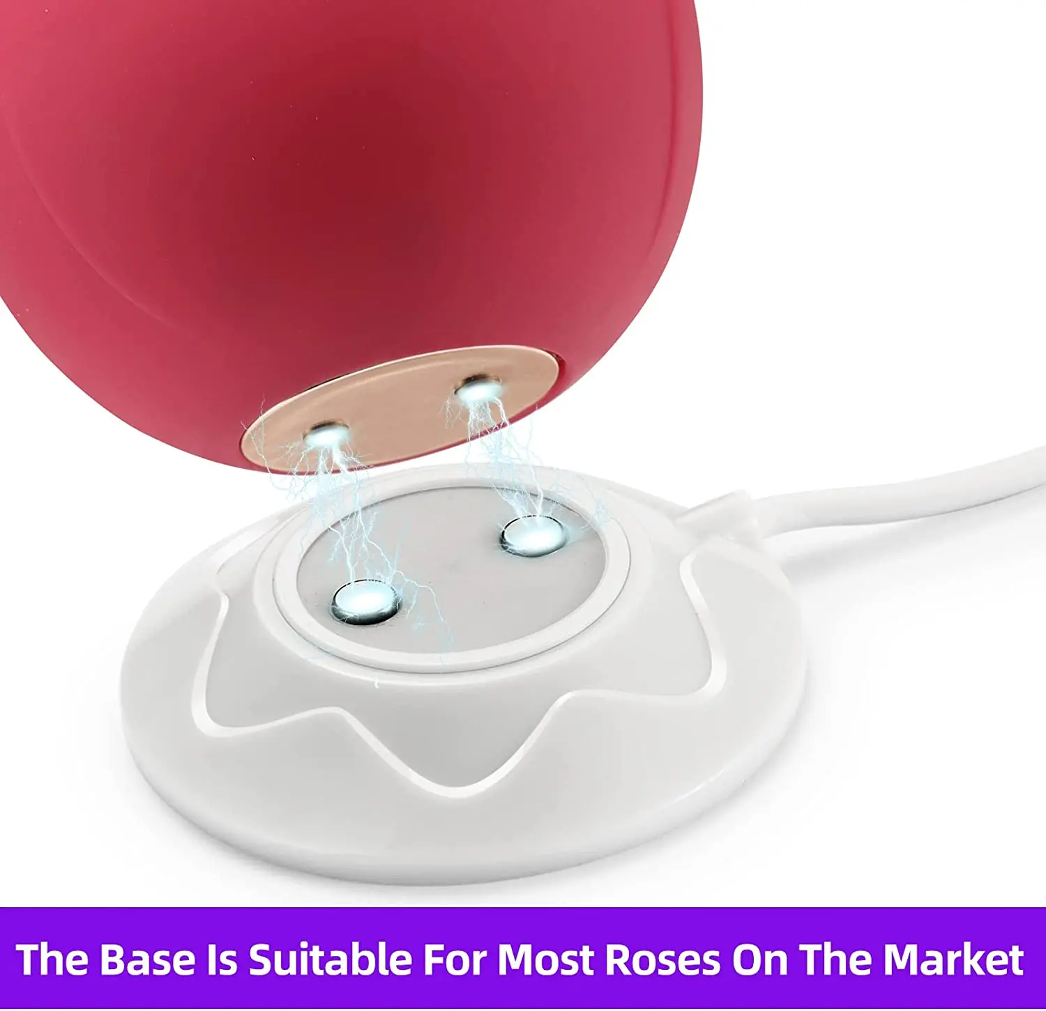 Replacement Rose Toy Charger, Standing Magnetic Adapter Fast Charging USB Cable  Replacement Base Dock Station for Rose Massager
