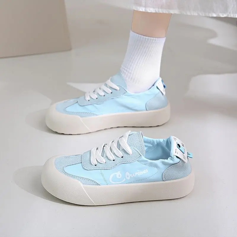 Różowe buty damskie Kawaii Cute Whit Canvas Obuwie damskie w ofercie Trendy 2024 Projektant Y2k Moda Nowy miejski oryginał w luksusze