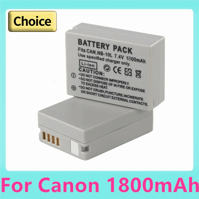 7.4V 1800mAh nb-10l NB 10L Camera Battery for Canon SX40 HS SX40HS SX50 HS SX50HS G1 X G1X G15 G16 SX60 HS G3X batteries