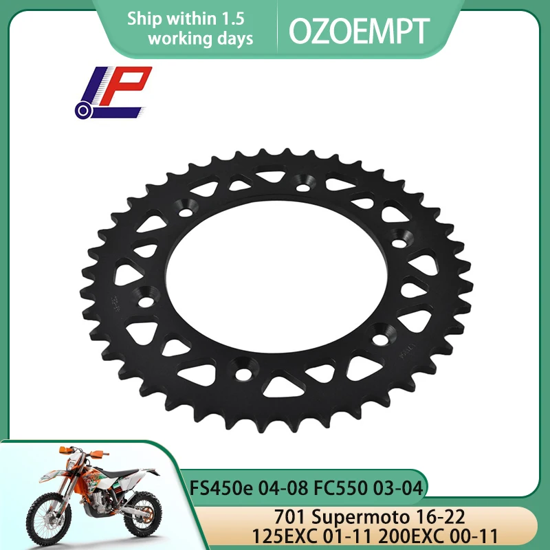 OZOEMPT 520-42T Motorcycle Rear Sprocket Apply to FS450e 04-08 FC550 03-04 701 Supermoto 16-22 125EXC 01-11 200EXC 00-11