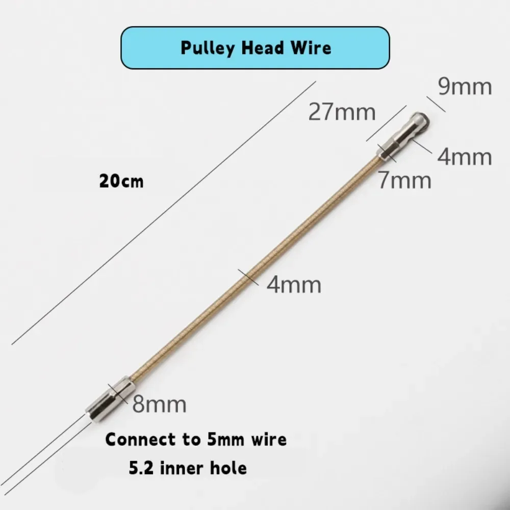 3pc Spring Head Solid Steel Wire Threading Tool High Elasticity Resilient Spring For Wire Pulling Through Pipes Smooth Efficient
