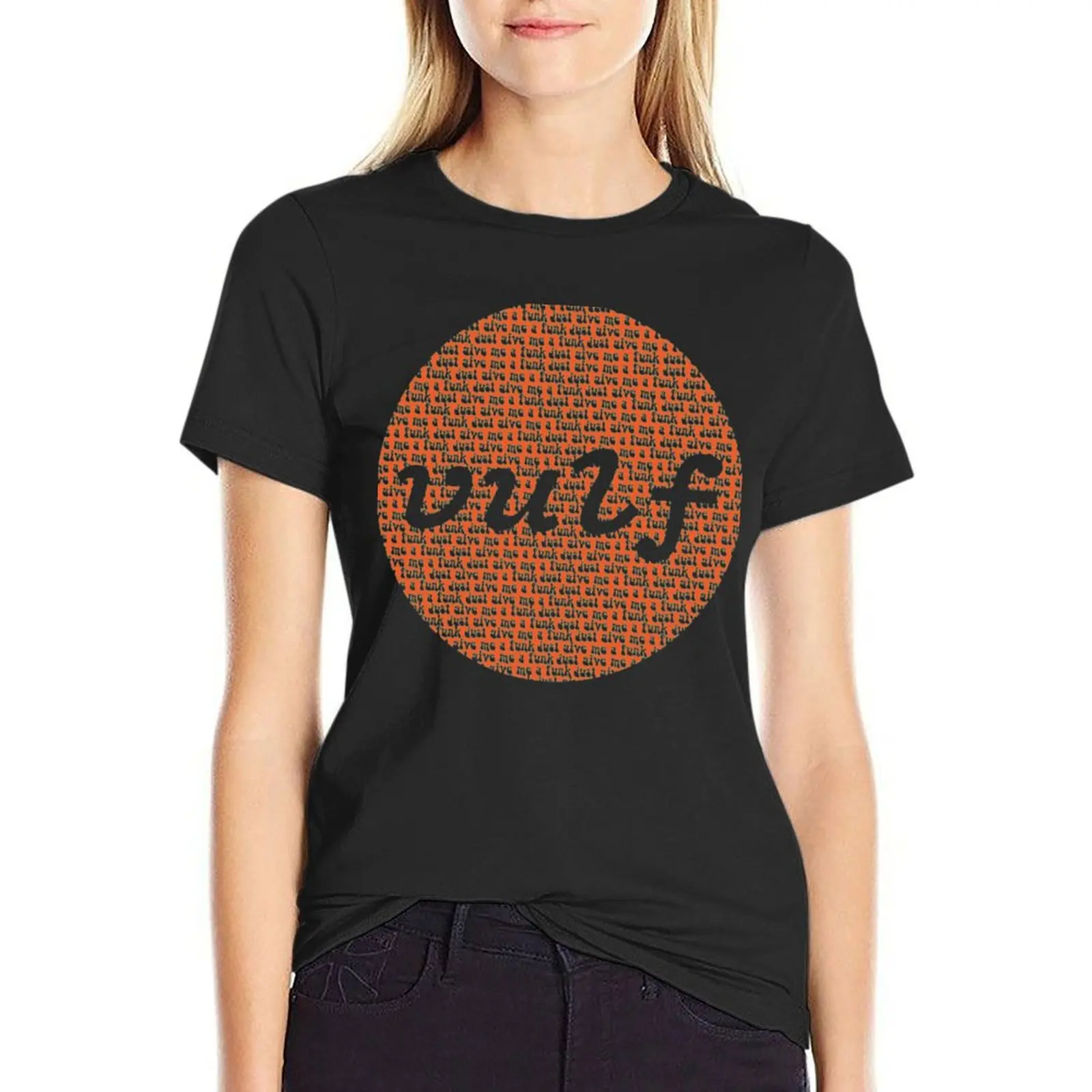 

Vulfpeck Shirt Vulf Circle Orange Print T-Shirt plain funnys anime blanks rock and roll t shirts for Women