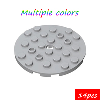 MOC 14PCS 11213 Round 6x6 With Holes Building Blocks Plate Board Base Bricks Particle Puzzle DIY Toys Children Birthday Gifts