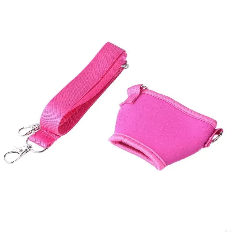 

B0KC 5PCS Wine Glass Lanyards Neoprene Sleeve with Neck Strap for Wine Festival Party