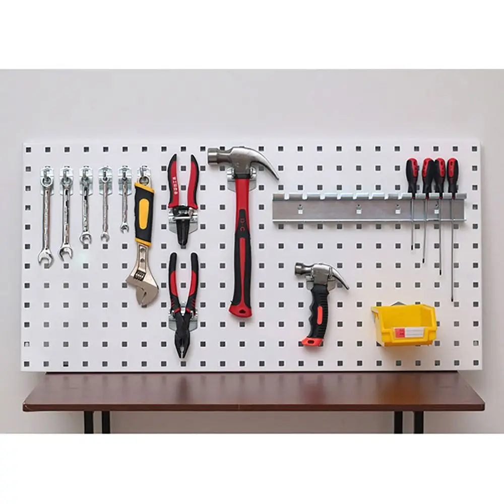 Hole Board Hook Steel Oblique Hanger Shop Good Shelf Hardware Tool Hammer/Pliers Wall Mount Storage Rack Garage Pegboard Hook