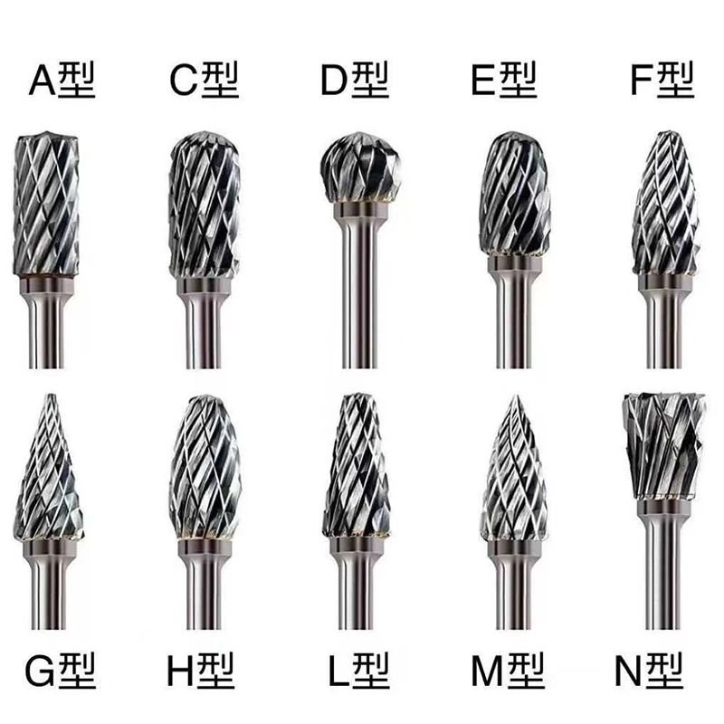 Alloy rotary file cylindrical rotary setback 6mm cylindrical ball head tapered metal grinding head small file