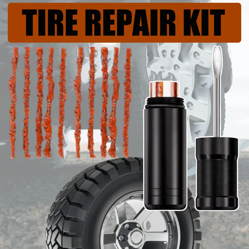 

Cross-drill Tyre Repair Tool Car Tyre Repair Kit With Rubber Patch Portable Emergency Type Repairs Kit Motorcycle Accessories