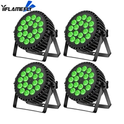 Yiflamefly 18 LED Par Light 200W LED Stage Light 4 in 1 RGBW Stage Lighting Spotlight Par Spotlight With DMX512 and 8 Channels