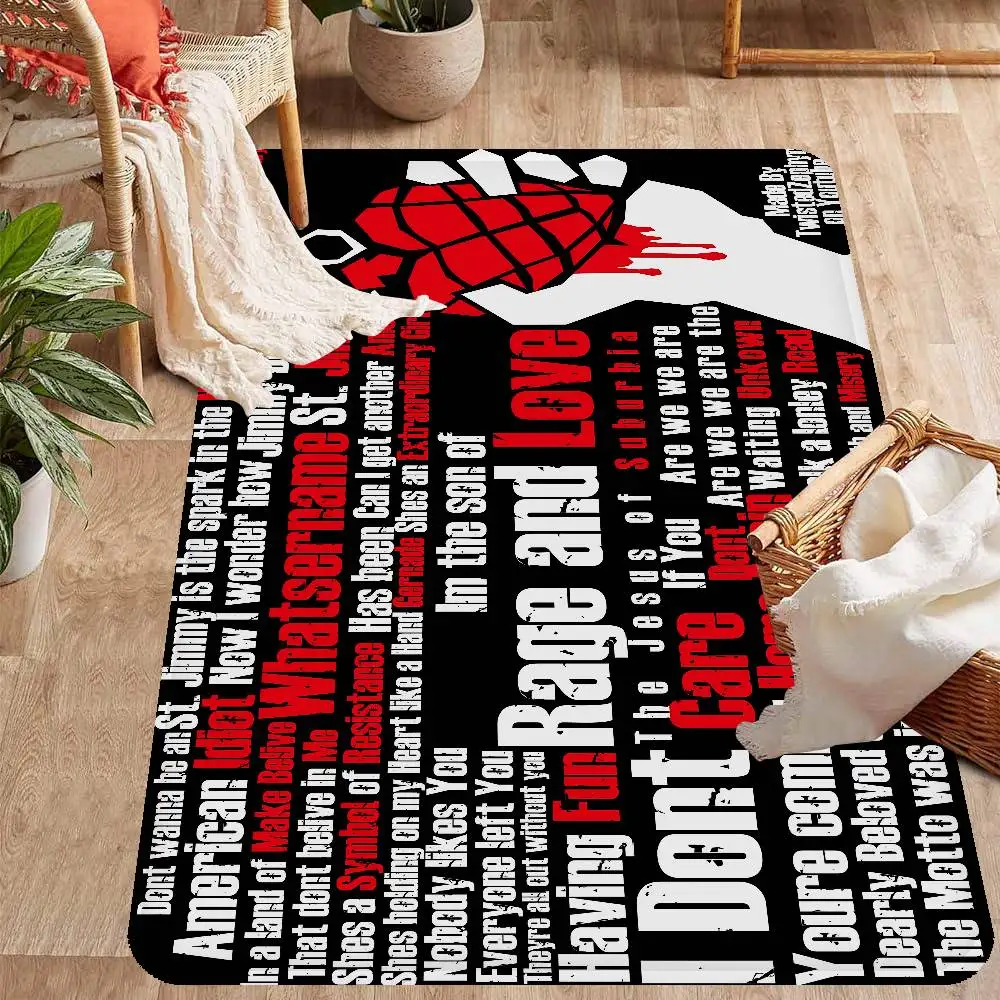 Tappetini per camera Green Day Music Rock Band Tappeti per la casa stampati per balcone moderno antiscivolo più economici