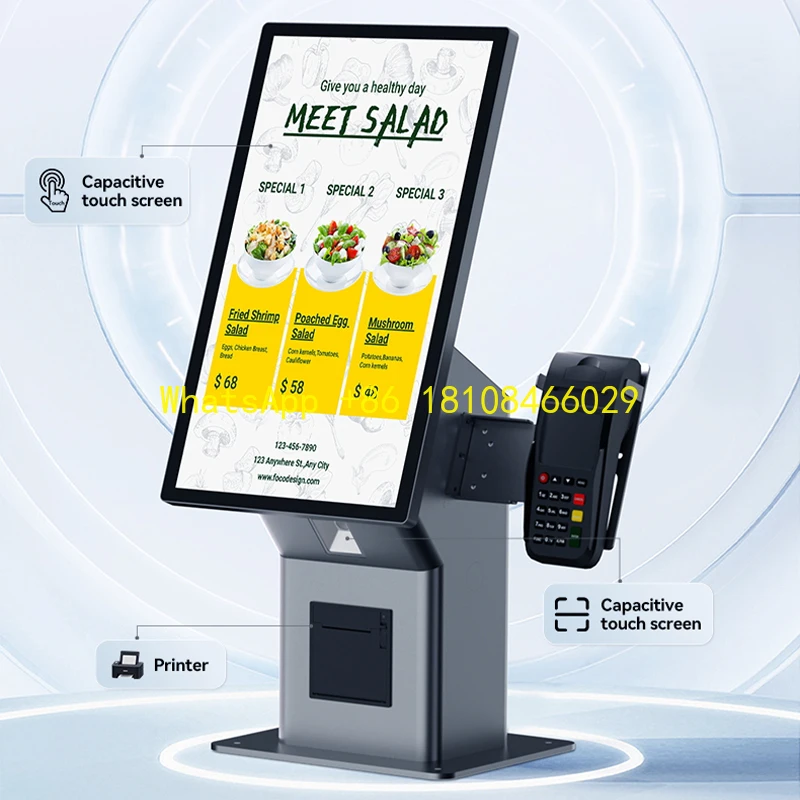 

Payment Machine for Fast Food Shop Smart POS Terminal Self-Service Kiosk | Payment Kiosk Restaurant Ordering &