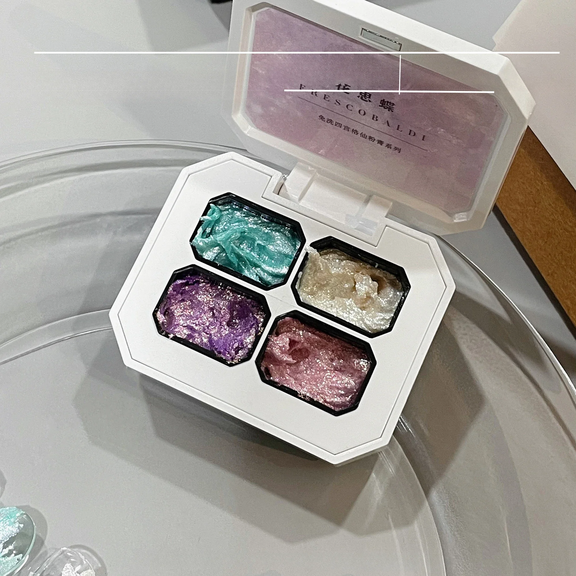 Crema en polvo de Hada Aurora para decoración de uñas, 4 colores, materiales para uñas para primavera y verano, decoraciones de diseño para manicura, pigmento, Gel con textura de uñas