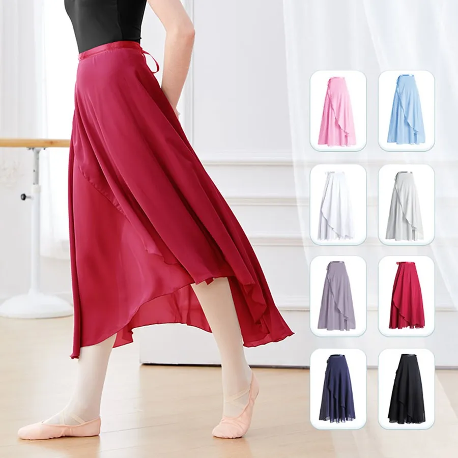 Ballet Skirt Long Chiffon Dance Skirt Fairy Girls Women Soft Ballet Dress Ballet Dance Costumes Ballerina wear