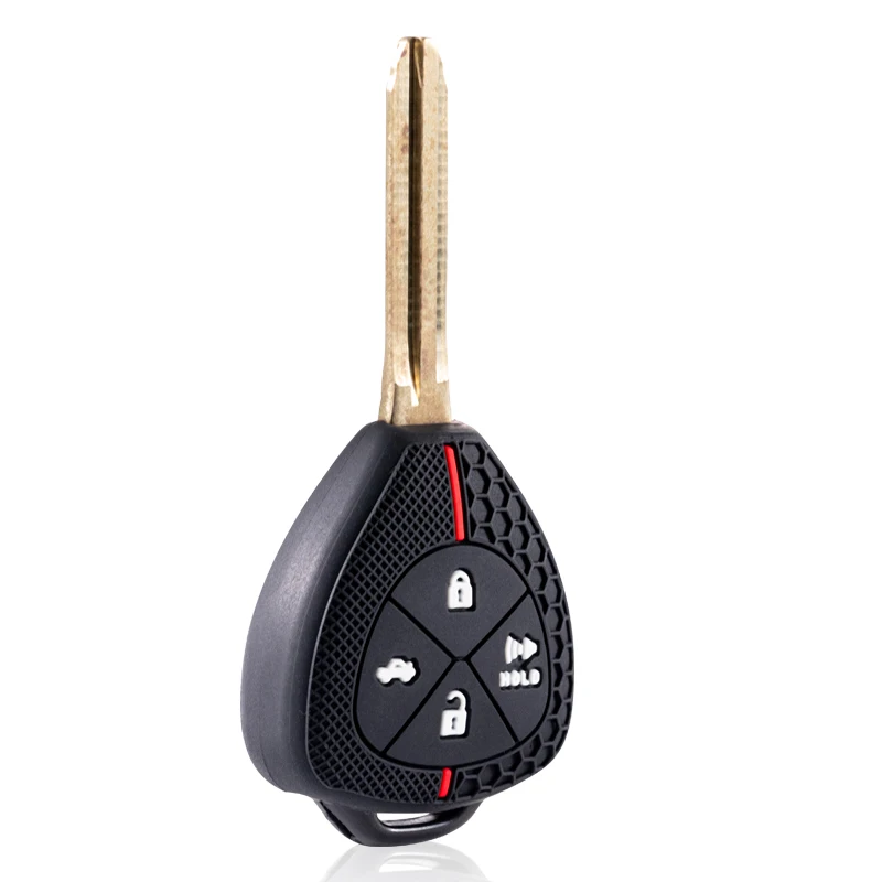 Schlüsselhülle für Toyota Yaris/Vitz Auris Mk I 2007 Corolla Verso Hilux 7 RAV4 Porte Camry Autoschlüssel-Abdeckung Schlüsselanhänger 2/3/4 Tasten
