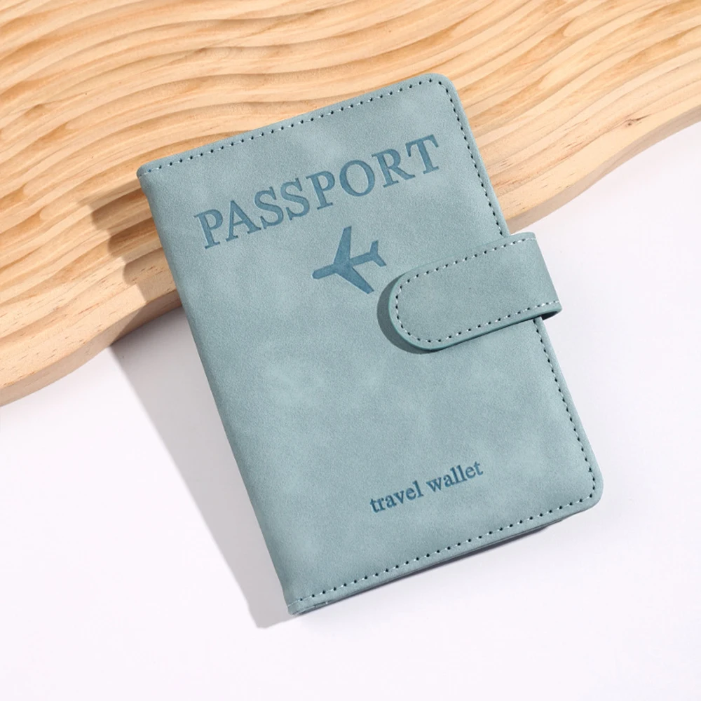 Personalisierter PU-Herren-RFID-Passhalter im 2-Style-Umschlag-Design, Flugzeugmuster Bedruckte Diebstahlsichere Passbörse, Minimalistisch – Detail 14