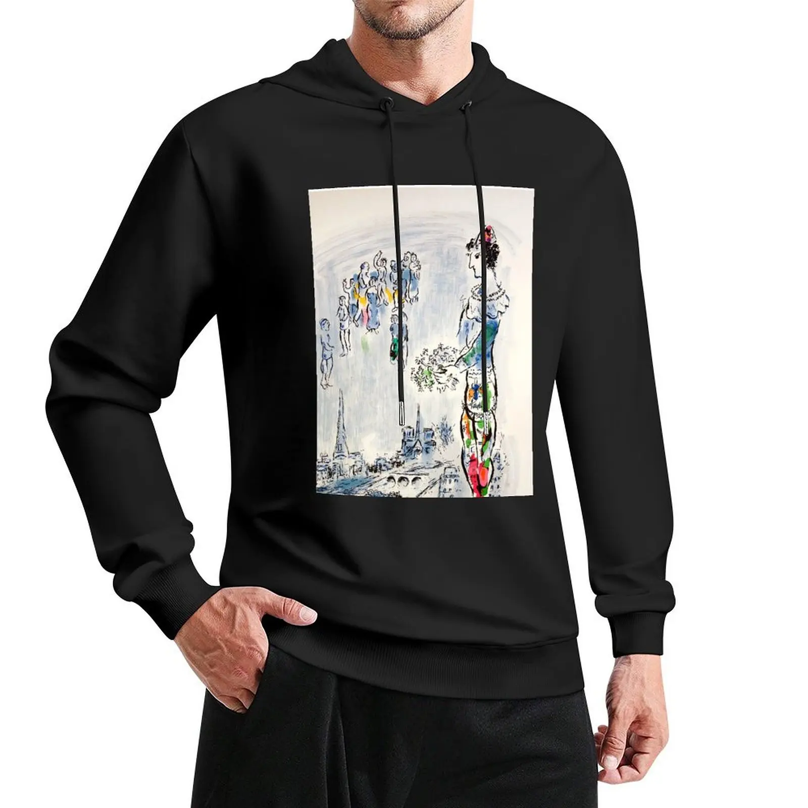 

Marc Chagall - Exhibition poster 1969 Pullover Hoodie men's clothes anime clothing hooded shirt big size hoodie