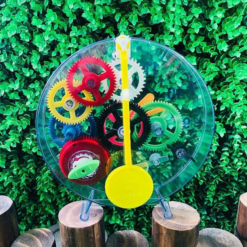 DIY Table Clock Tabletop Clockwork Gear Pendulum Clock Children Puzzle Self Installed Clocks Teaching Mechanical Clocks Model