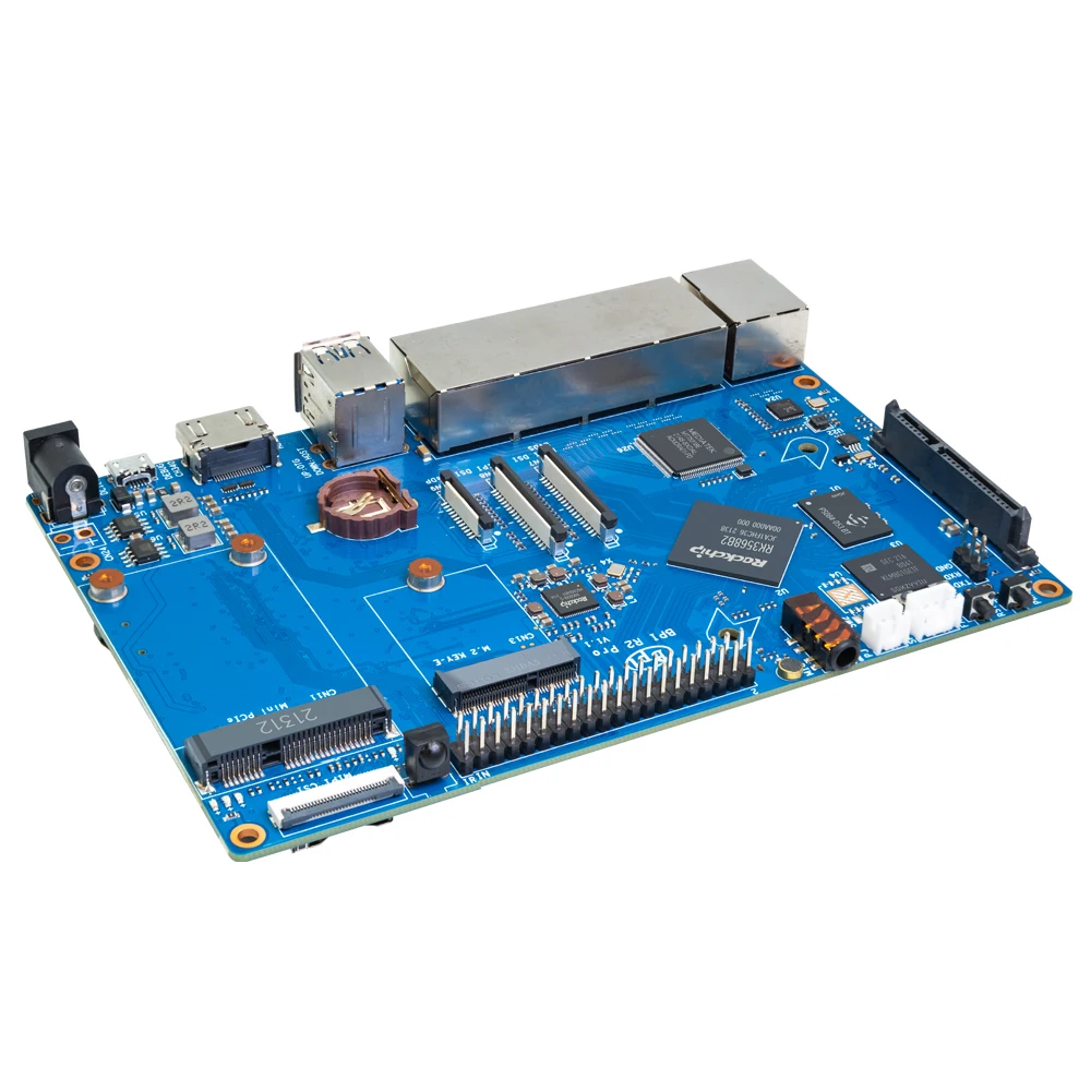 Banana PI BPI-R2 Pro Rockchip RK3568 Quad-core 2G LPDDR4 16G eMMC supporto PCIE M.2 key-e SATA SBC scheda Demo Router Opensource