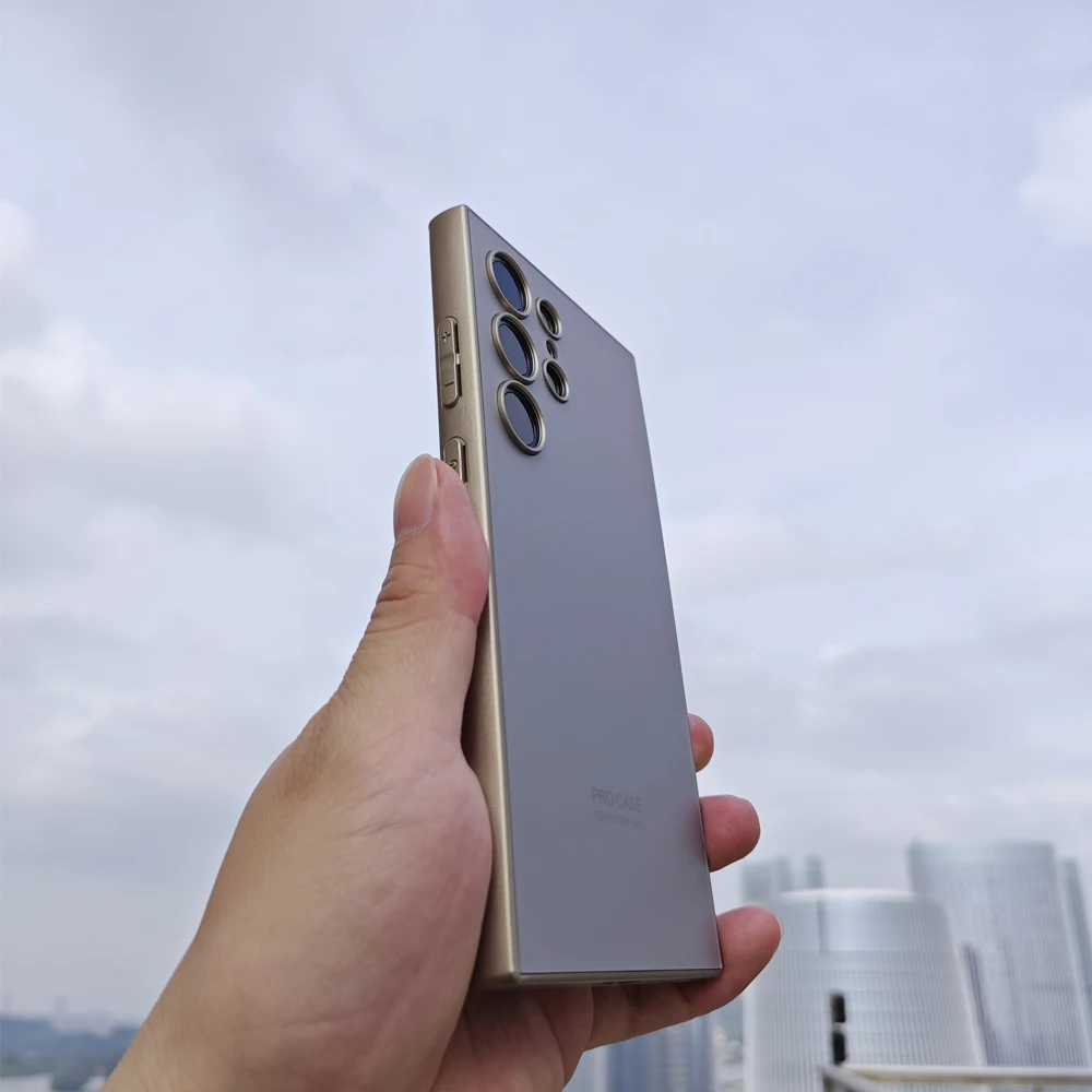 サムスンギャラクシーs23,s24,s25 ultra,ファッショナブルなpc,s24ultra,s25ultra,オリジナル用の保護チタンフォンケース