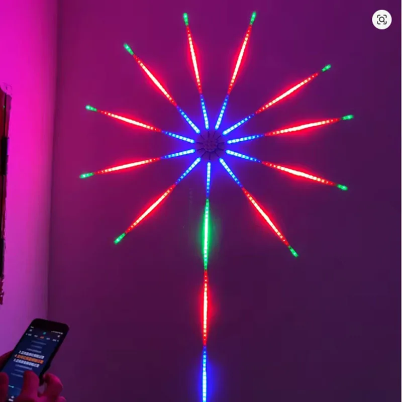 Sound‑Activated Rhythm Bluetooth APP Firework LED Strip Light, Marquee Atmosphere Lamp for New Year Indoor Household Decoration