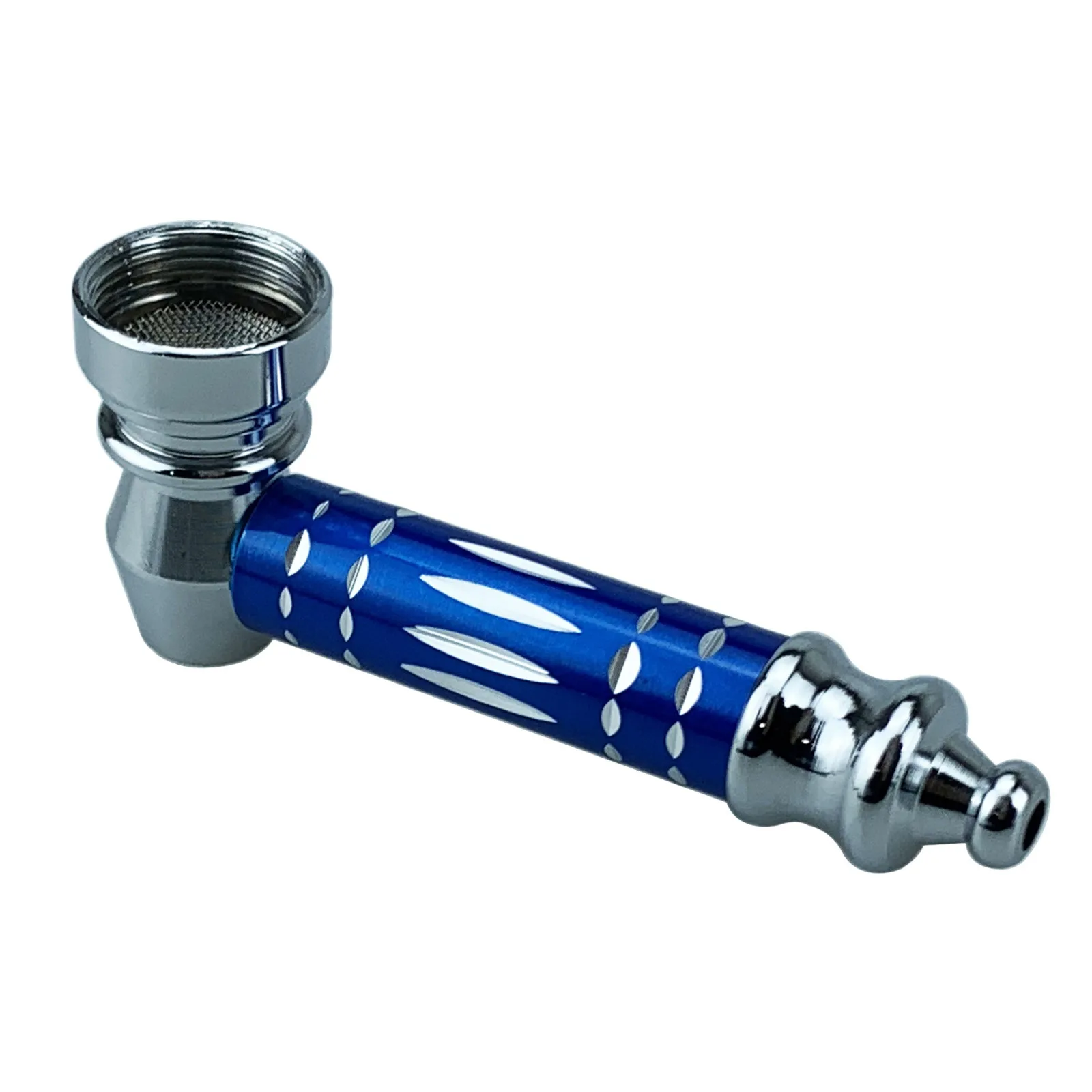 1pc Random Color Alloy Fashion Carved Pipe Portable Removable Cleaning Pot Pipe