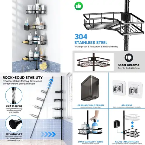 10 best sales बाथरूम कैडी - №4