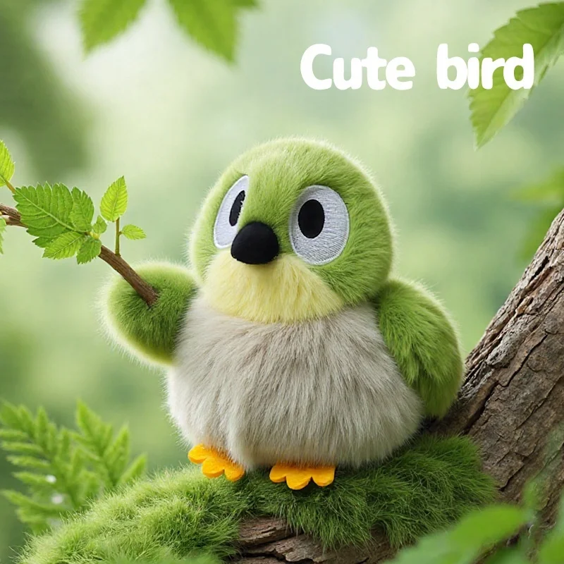 11cm Cartoon Funny Insect Series Plush Toys Soft Cute Jungle Bird  Stuffed Animals Perfect Birthday Gifts for Kids Girls or Boys
