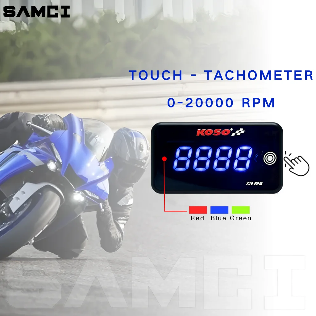  Motorcycle KOSO Tachometer Universal Touch LCD RPM Gauge Waterproof For Yamaha MT 07 FZ6 R6 Tenere 700 MT 09 R7 FZ1 XJ6