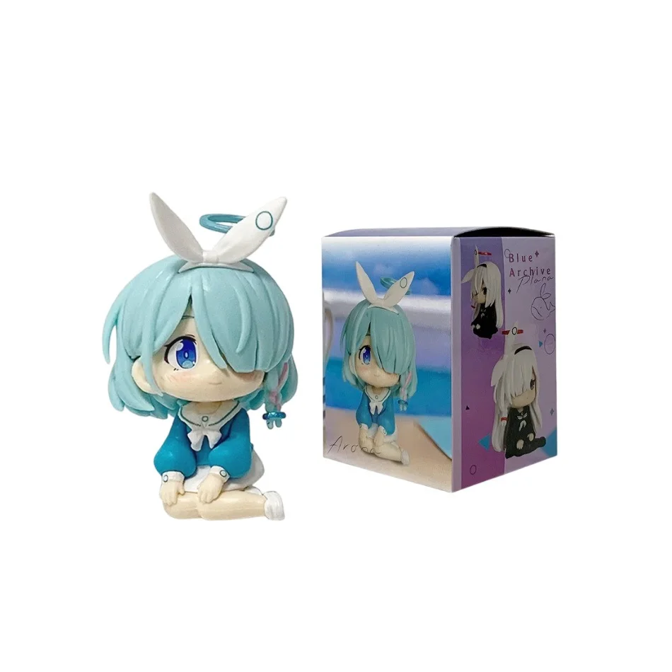 Blue Archive The Animation Q-version Figure A.R.O.N.A Anime Periphery Kawaii Sitting Toys  Car Decoration Model Christmas Gifts