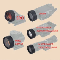 Tactical Weapon Flashlight Red Dot Sight Scope Protector Cover For SureFire M300 M600 X300 X400 Trijicon MRO SRO Lens Guard