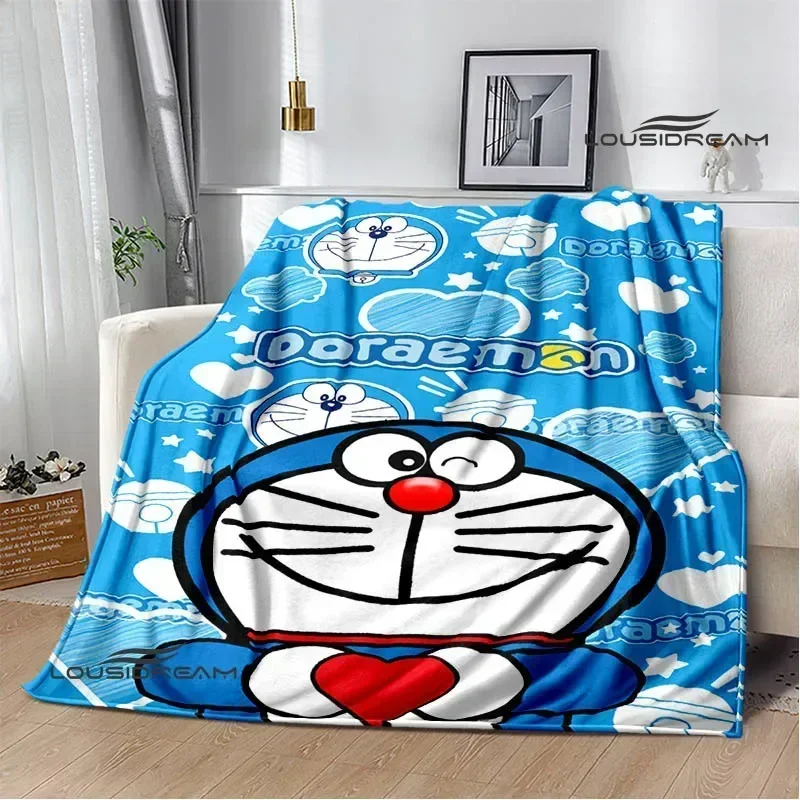 Cute D-Doraemons Cartoon Printed blankets Flange Warm blankets picnic blanket Home travel blanket bed linings Birthday Gift