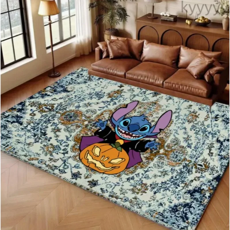 

Halloween Stitch Pumpkin Area Carpet Door Mat Entrance Floor Mat Outdoor Floor Mat Mat Living Room Sofa Mat Soft Home Carpet