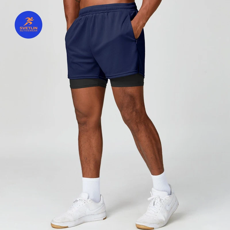 SVETLIN Crossborder Mens Three Quarter Sports Shorts Quick Dry Breathable Bottoms For Fitness Basketball European American Style