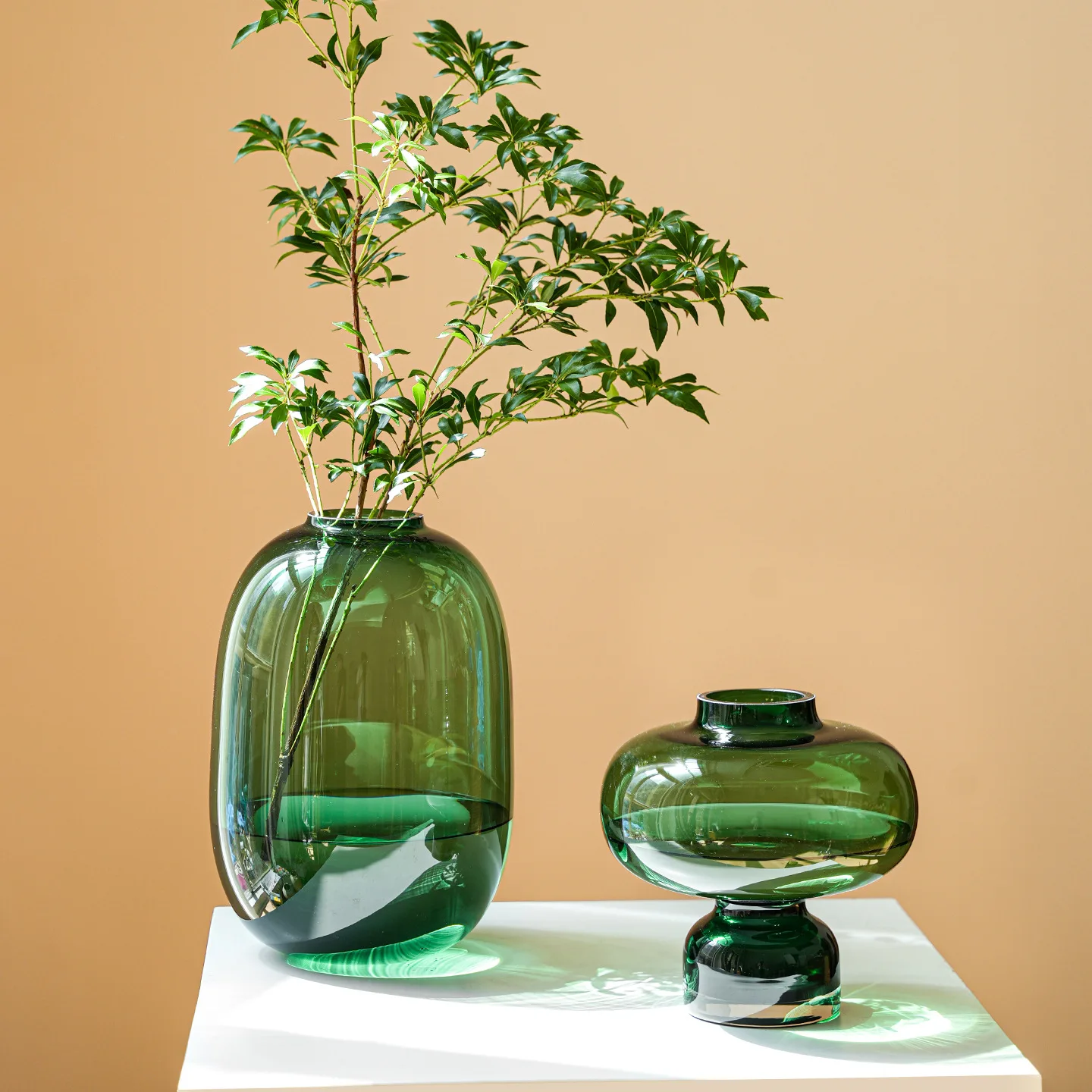 

Gourd transparent glass vase Nordic modern simple living room hydroponic flower arrangement creative decoration