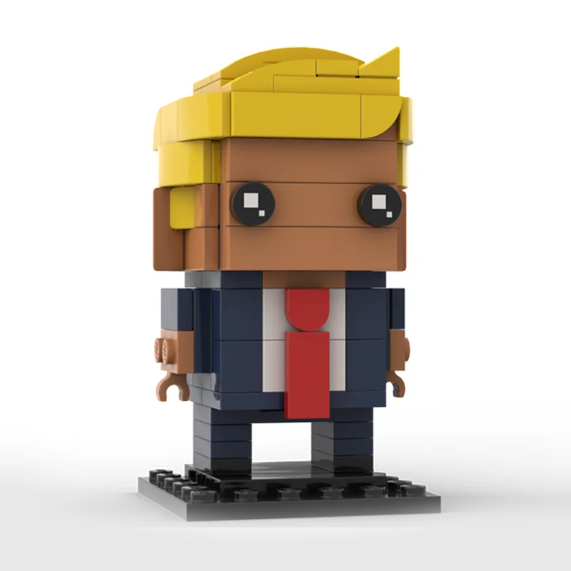 259pcs Moc Donald Trump & JD Vance Brickheadz United States of Ameri Capresident Building Blocks Assembly Bricks Toys Kids Gifts