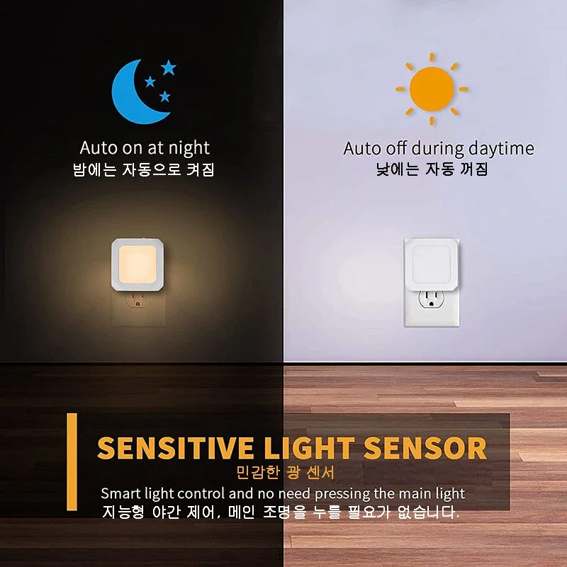 Imagem -03 - Dimmable Mini Led Night Lights Square Plug-in Light Lâmpadas Economizadoras de Energia sob a Luz do Armário Cozinha Sala de Estar Corredor wc