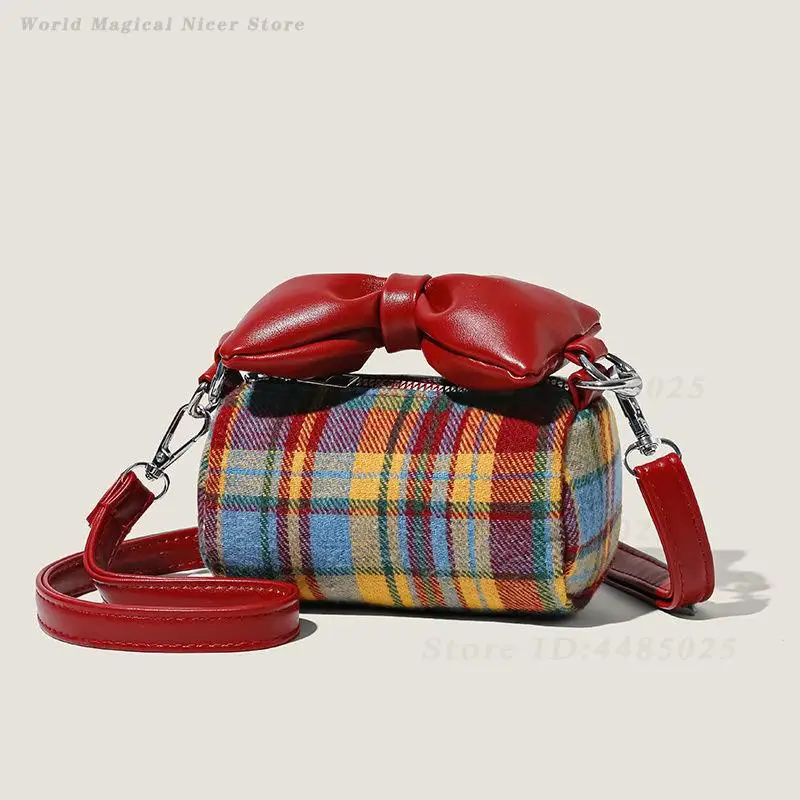 2026 New Cute Red Bowknot Small Crossbody Bag Sweet Fashion Single Shoulder Purse Versatile Casual Handbag for Girls Women