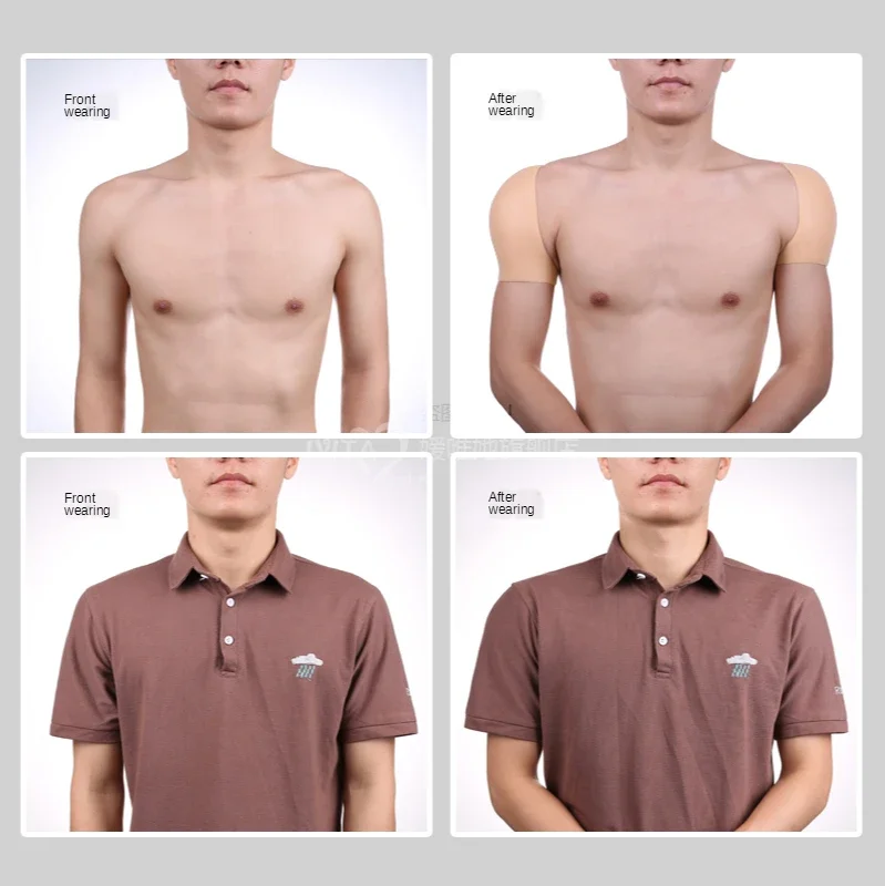 Silicone Muscle Shoulder Pads Removable Shoulder Enhancer Accessories