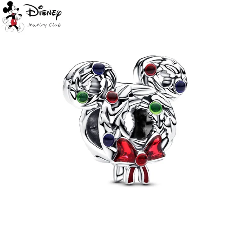 MINISO جديد DIY صنع هدية الكريسماس ديزني ميكي ماوس 、 الدب الكبير وستيتش استرخى خرزة ساحرة تناسب سوار الفضة 925 الأصلي