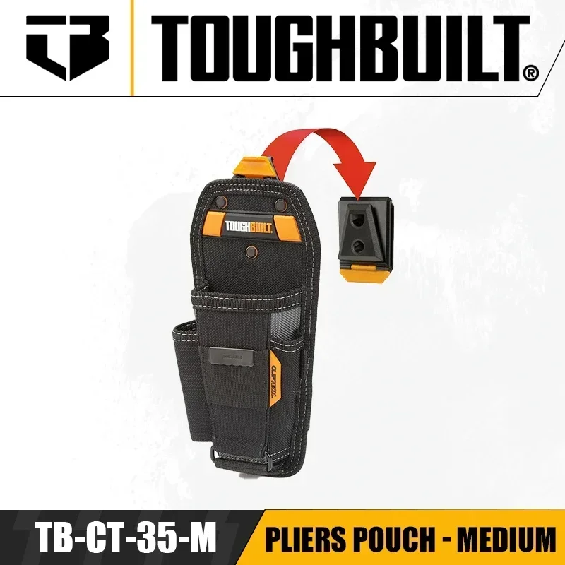 TOUGHBUILT TB-CT-35-M/L Pliers Pouch - Medium/Large Pliers Specialized Tool Belt Pouch Thickened Wear-resistant Storage Bag