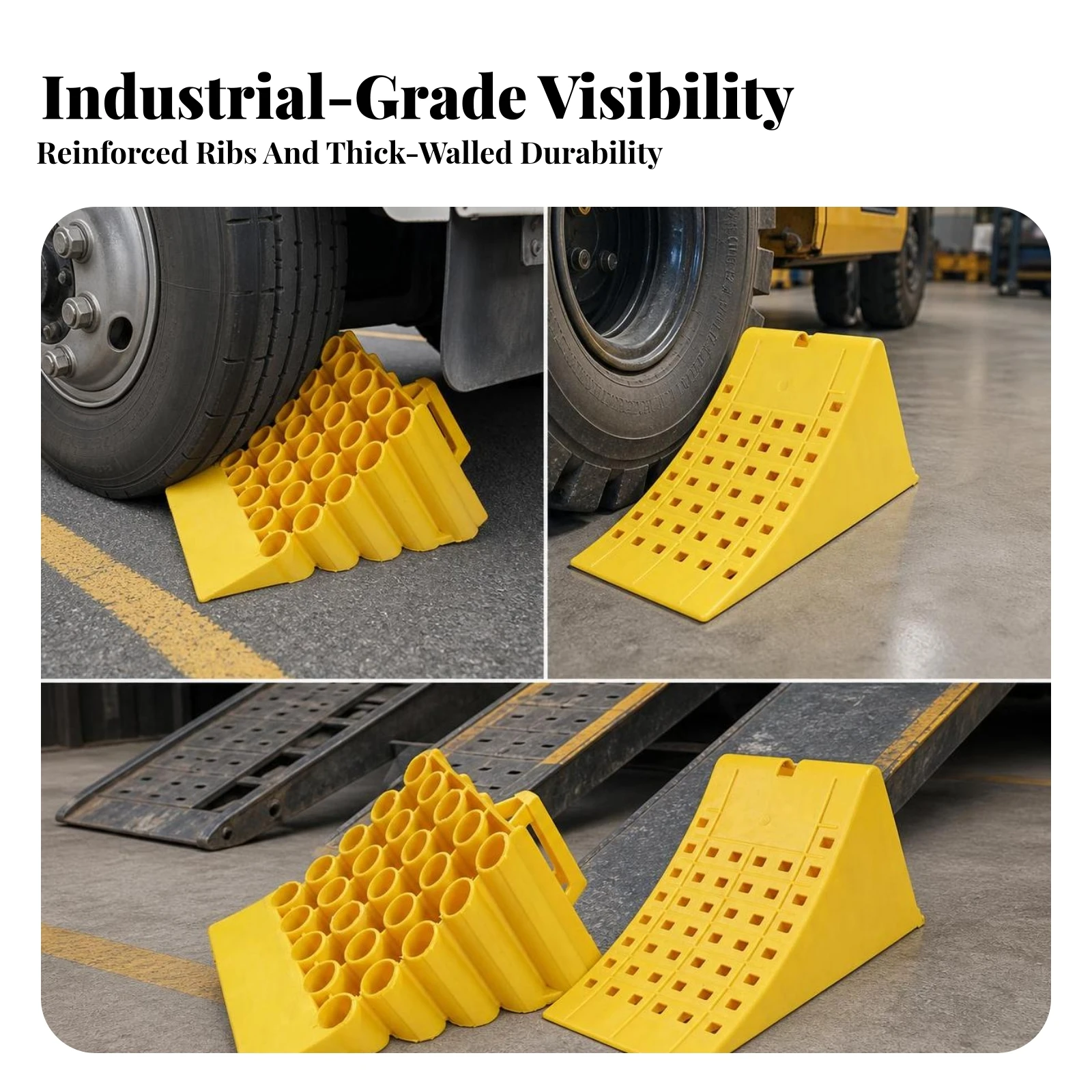 Wheel Chock with Handle Triangular Wedge Wheel Chock Tire Wedge Non-Slip Resistant for Rv Parking, Driveway
