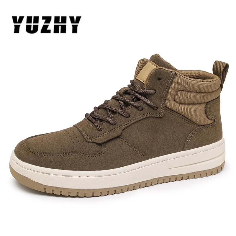 

2024 Spring Autumn High Top Casual Breathable Trend Board Shoes Students Sports Skateboarding Shoes Fashion Vulcanized Shoes men